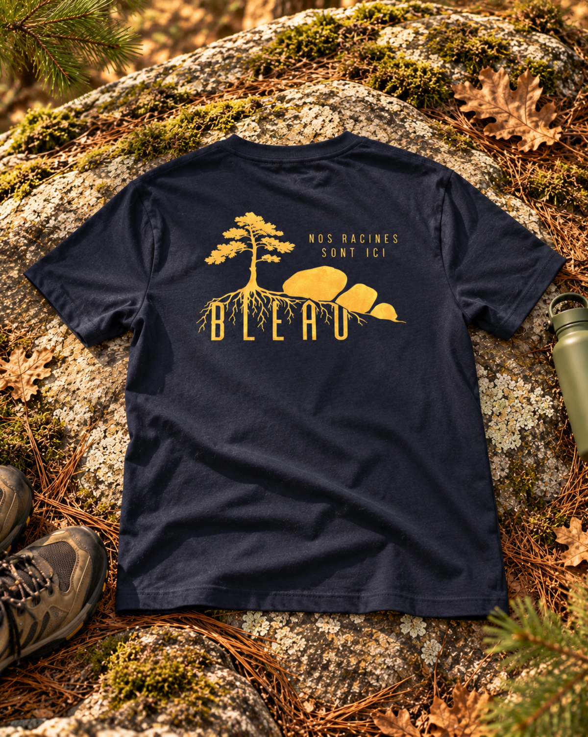 T-shirt BLEAU — Nos racines sont ici