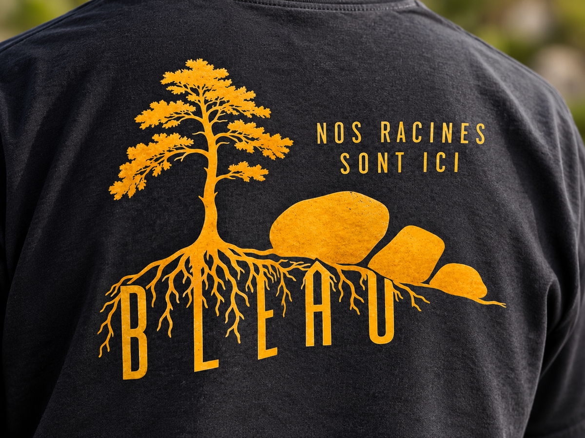 T-shirt BLEAU — Nos racines sont ici